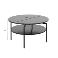 DIIVANILAUD GOLDINGTON D80XH45CM MUST