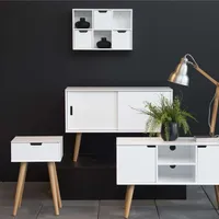 ÖÖKAPP MITRA 40X30XH61,5CM VALGE/TAMM