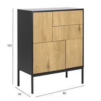 KUMMUT SEAFORD 80X40XH103CM TAMM