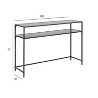 KONSOOLLAUD SEAFORD 120X35XH79CM MUST