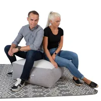 TUMBA LAMB BAG 80X80XH30CM VALGE/HELEHALL