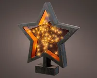 DEKORATSIOON LED-TÄHT VINEER 4,2X26X28CM MUST