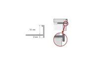PLAADILIIST CEZAR L-PROFIIL ALUMIINIUM 10X18X2500MM ANOD. MATT KULD