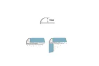 PLAADILIIST CEZAR O-PROFIIL ALUMIINIUM 8X2500MM ANODEERITUD MATT HÕBE