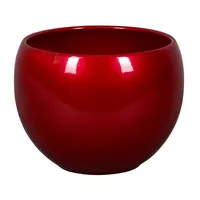 KERAAMILINE ÜMBRISPOTT NDT LUNA D 14X10,4CM, SÄRAV PUNANE