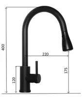 KÖÖGISEGISTI AQUALINE STEEL S KÄSIDUŠIGA, MUST