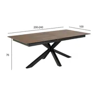 SÖÖGILAUD HEAVEN 200/240X100XH76CM, PRUUN