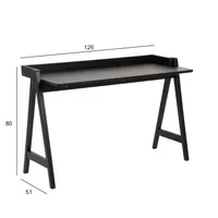 KIRJUTUSLAUD MISO, 126X51XH80CM, MUST