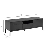TV-LAUD SEAFORD 140X40XH45CM, MUST