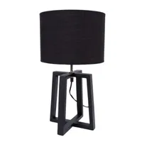 LAUALAMP WOODEN H44,5CM, TUMEHALL