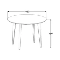 SÖÖGILAUD ROXBY D105XH76CM, MUST