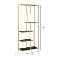 RIIUL SEAFORD 77X35XH185CM, MUST/KULDNE