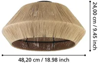 LAEVALGUSTI EGLO ALDERNEY E27 1X40W MUST METALLIK/NATURAAL.