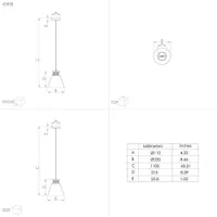RIPPVALGUSTI EGLO TWICKEN E27 1X40W HALL/KULDNE
