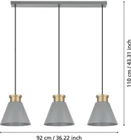 RIPPVALGUSTI EGLO TWICKEN E27 3X40W HALL/KULDNE