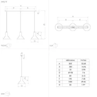 RIPPVALGUSTI EGLO MORESCANA E27 3X28W MUST