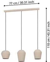 RIPPVALGUSTI EGLO CAMBAITO E27 3X40W LIIVAKARVA