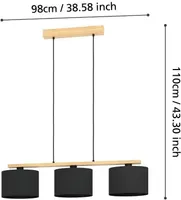 RIPPVALGUSTI EGLO CASTRALVO E27 3X40W MUST/PUIT