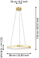 RIPPVALGUSTI EGLO LED VALLEROSA VALGE/VASKJAS