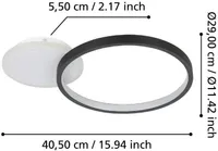 LAEVALGUSTI EGLO GAFARES LED-CCT VALGE/MUST