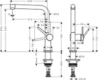 KÖÖGISEGISTI HANSGROHE TALIS M54 270 KROOMITUD