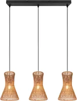 RIPPVALGUSTI TRIO BIJOU 3XE27 PRUUN/PABERLÕNG