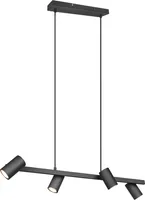 RIPPVALGUSTI TRIO MARLEY 4XGU10 80CM MATT MUST