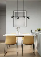 RIPPVALGUSTI TRIO MARLEY 4XGU10 80CM MATT MUST