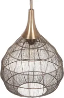 RIPPVALGUSTI TRIO SORAYA E27 42CM MATT MUST/ANTIIKMESSING