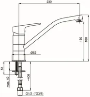 KÖÖGISEGISTI RUBINETA UNO-20