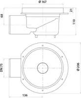 TRAPP VIESER DN75 MADAL HORISONTAALNE