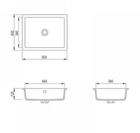 VANNITOAVALAMU TURTL 125MM 445X340MM MARMOR