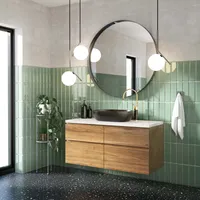 VALAMU INVENA KORFU 60X42CM PINNAPEALNE OVAALNE MUST MATT