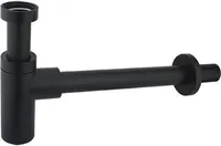 PUDELSIFOON NORDLINE 1 1/4" -Ø32 PLASTIK, MUST