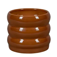 KERAAMILINE ÜMBRISPOTT NDT BUROLO 15X13CM PUNAKASPRUUN