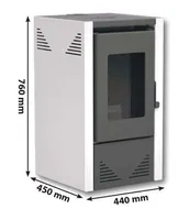 PELLETIKAMIN MARELI JADE 6KW, VALGE