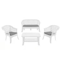 AIAMÖÖBLIKOMPLEKT PROGARDEN VERANDA LAUD, DIIVAN, 2-TOOLI VALGE