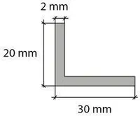 ALUMIINIUM L-PROFIIL CEZAR 30X20X2X1000MM ANOD.HÕBEDANE