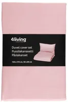 VOODIPESUKOMPLEKT 4LIVING ELLA HELEROOSA 150X210CM, 50X60CM