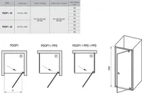 DUŠIUKS RAVAK PIVOT PDOP1-90, 90X190CM LÄBIPAISTEV