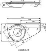 VALAMU RAVAK AVOCADO 85X45CM PAREM