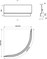 VANNI ESIPANEEL RAVAK NEWDAY 140CM