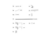 ESIPANEELI PAIGALDAMISE KOMPLEKT RAVAK 10°, BEHAPPY II, CHROME