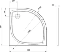 DUŠIALUS RAVAK ELIPSO PRO-90 FLAT R550