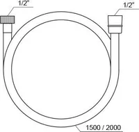 DUŠIVOOLIK RAVAK 200CM SATINFLEX 913.02