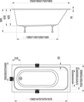 VANN RAVAK CHROME SLIM 160X70