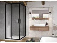 DUŠIKABIIN RAVAK BLIX SLIM BLSRV2-90, 90X195CM MUST