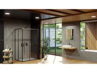 DUŠINURK RAVAK BLIX SLIM BLSRV2K-80, 80X195CM MUST