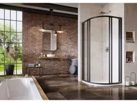 DUŠINURK RAVAK SKCP4-90, 90X195CM MUST, LÄBIPAISTEV KLAAS