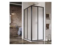 DUŠINURK RAVAK SRV2-80, 80X195CM S MUST, MATISTATUD KLAAS